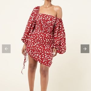 Grass-Field balloon sleeve, red polka dot  size 14